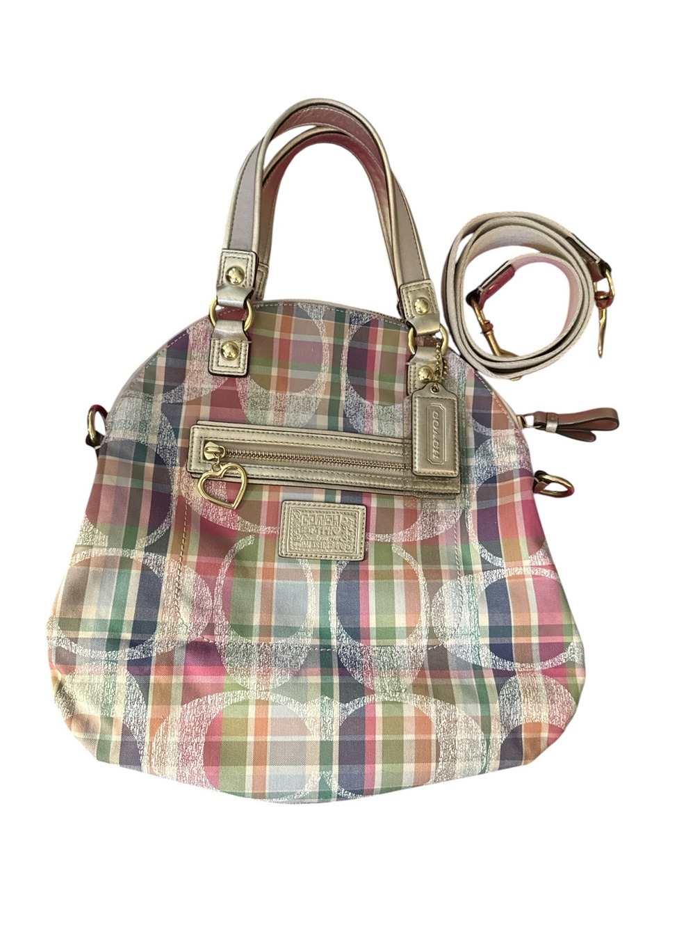 Coach poppy Daisy Madras dome crossbody bag in excellent PreLoved condition
